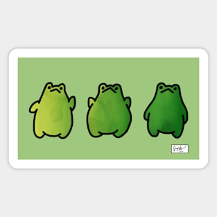 Frog Trio Doodle Magnet